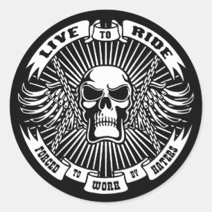 Live to Ride, Forced to Work Classic Round Sticker