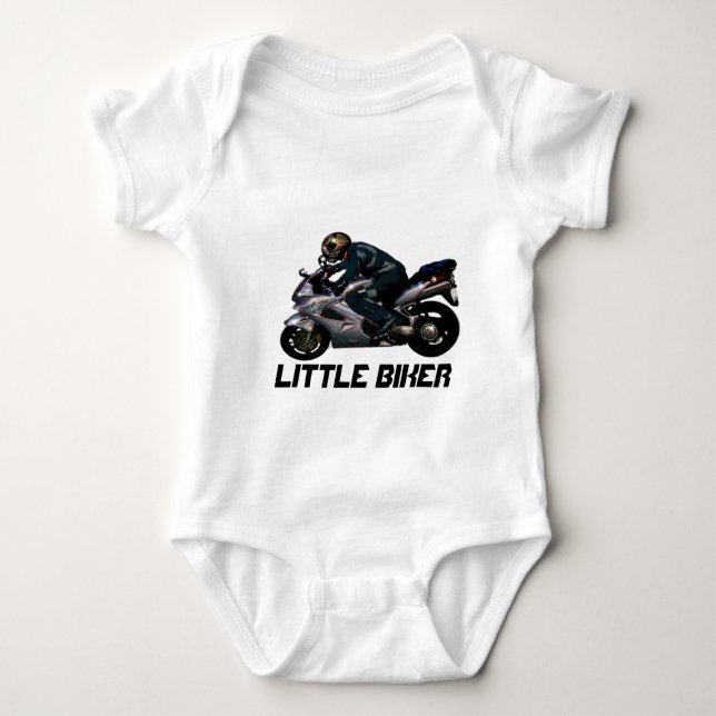 Live To Ride Motorbiker Baby Bodysuit (Front)