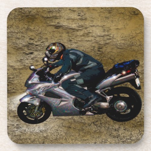 Live To Ride Motorbiker Beverage Coaster