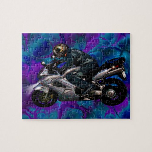 Live To Ride Motorbiker Jigsaw Puzzle