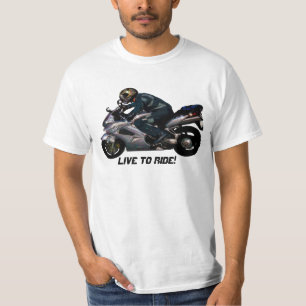 Live To Ride Motorbiker T-Shirt