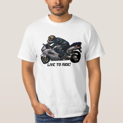 Live To Ride Motorbiker T_Shirt