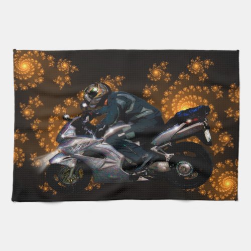 Live To Ride Motorbiker Towel