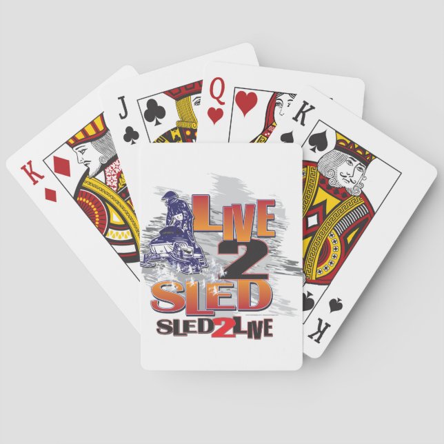 Live to Sled Sled To Live Poker Cards (Back)