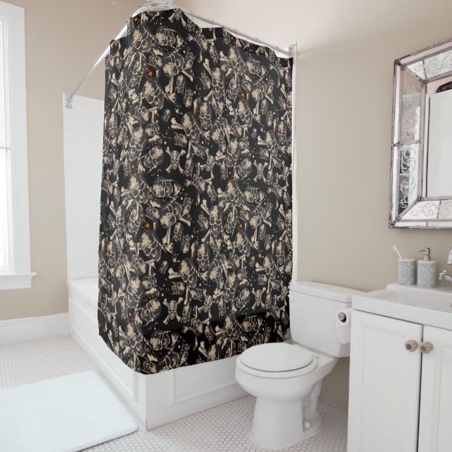 Live To Tell The Tale Pattern Shower Curtain (In Situ)