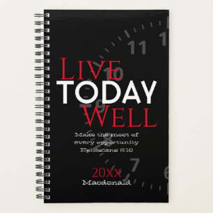 LIVE TODAY WELL Ephesians 5:16 Bible Verse SMALL Planner