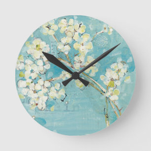 Live Turquoise Round Clock