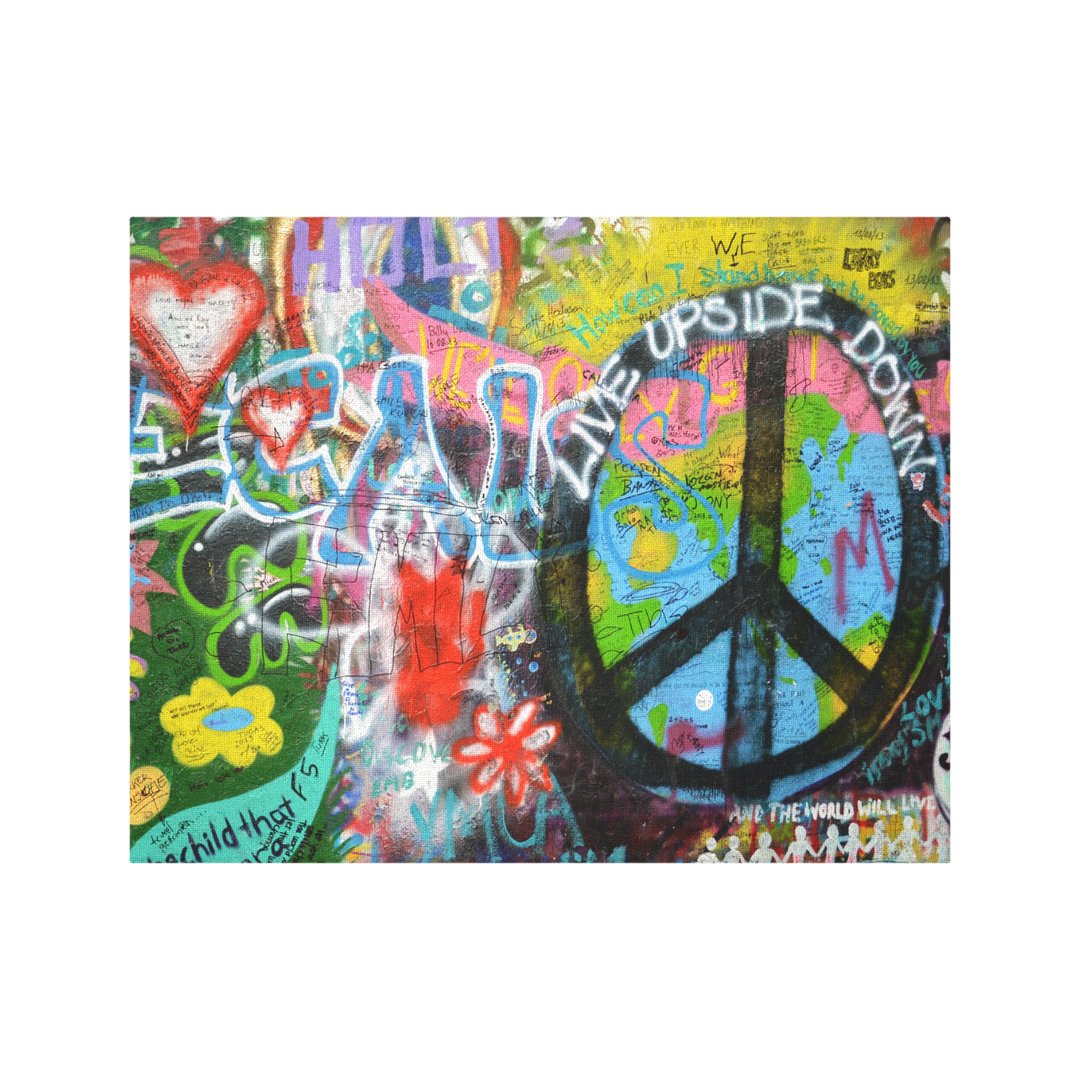 Live Upside Down Peace Sign Wall Zazzle