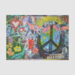 Live Upside Down Peace Sign Wall Tissue Paper