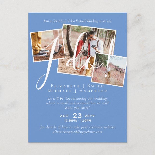 Live Video Chat Wedding or Couples Shower Invites (Front)