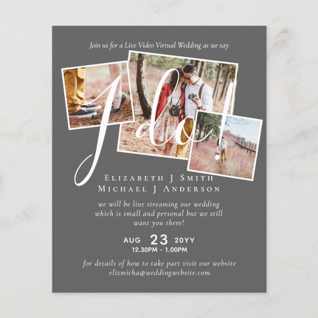 Live Video Chat Wedding or Couples Shower Invites (Front)