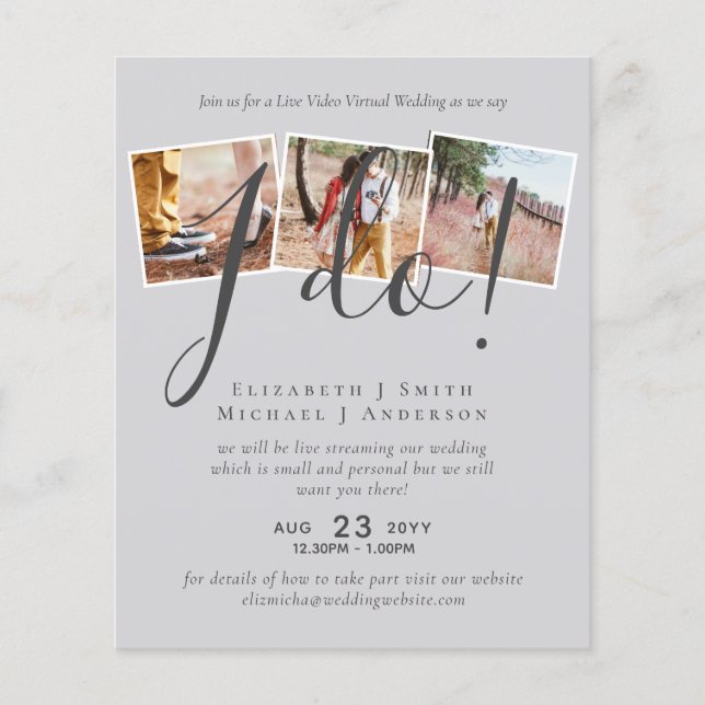 Live Video Chat Wedding or Couples Shower Invites (Front)