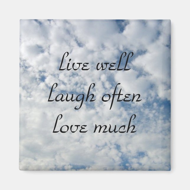 live well laugh often love much magnet (Front)