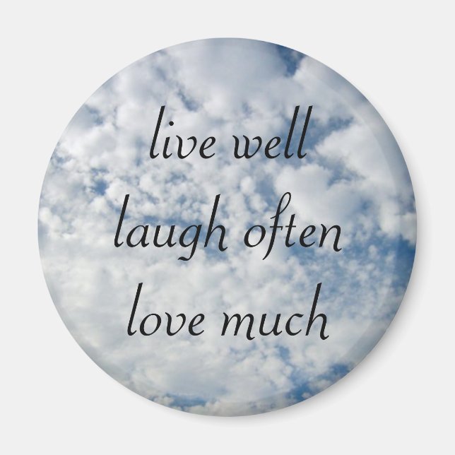 live well laugh often love much magnet (Front)