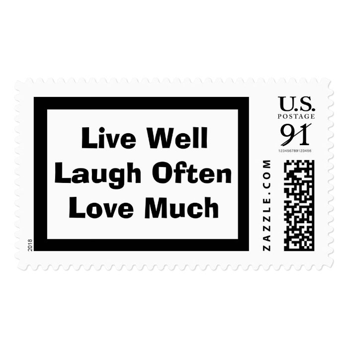 Live WellLaugh Often Love Much Stamps