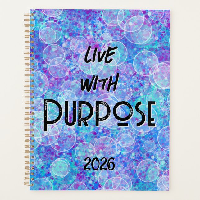 Live with Purpose Colorful  and Bright Planner (Front)