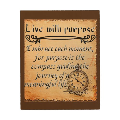 Live With Purpose Wood Wall Art