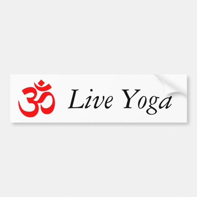 Live Yoga Bumper Sticker (Front)