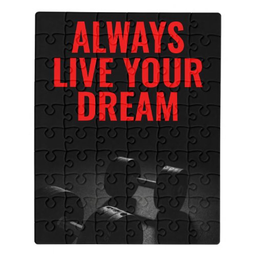 Live Your Dream Bodybuilding Training Fitness Jigsaw Puzzle