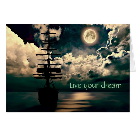 Live your dream Grusskarte Cards (Front Horizontal)