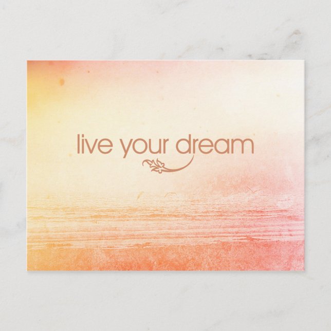 Live Your Dream Postcard (Front)