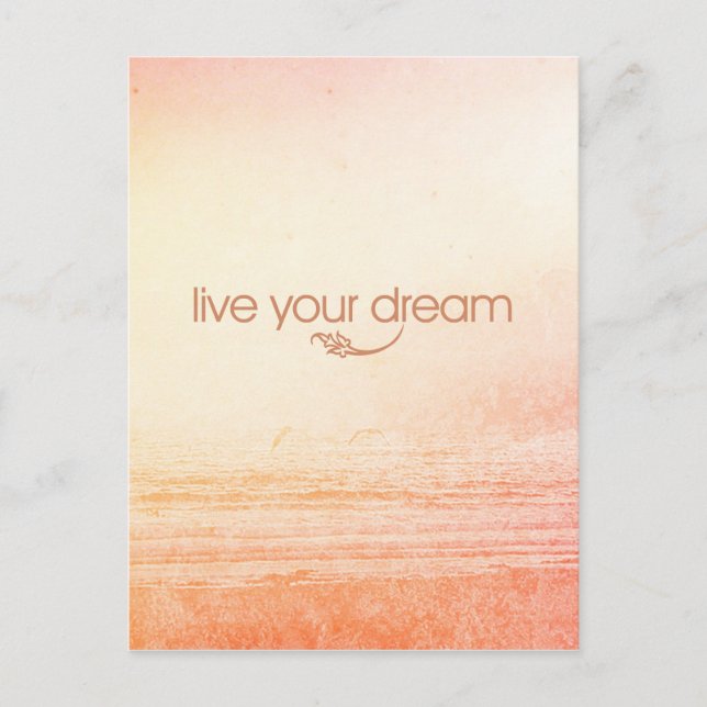 Live Your Dream Postcard (Front)