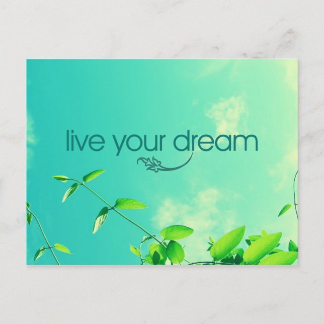 Live Your Dream. Vibrant Sky Postcard (Front)