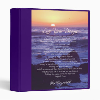 Live Your Dreams Binder