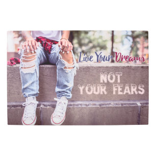 Live Your Dreams metal wall art