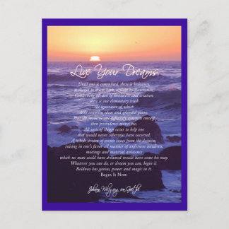 Live Your Dreams Postcard