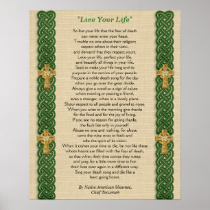 "Live Your Life" by Chief Tecumseh Poster