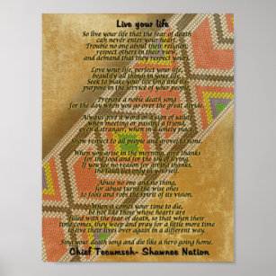 Chief Tecumseh Poem - Live Your Life Jigsaw Puzzle by Celestial Images -  Pixels Puzzles