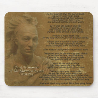 "Live Your Life" Chief Tecumseh mousepad
