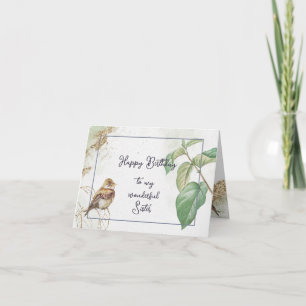 Live Your Life & Forget Your Age Birthday Sister Thank You Card