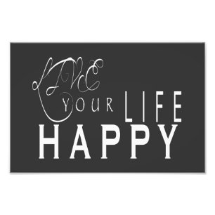 Live Your Life Happy Wedding Print 6X4, 12X8