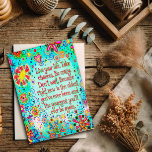 Live Your Life Inspirational Quote Inspirivity Card