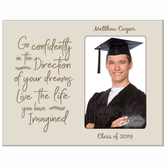 Live Your Life Inspiring Ivory Photo Frame (Front)