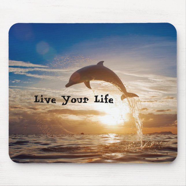 Live Your Life Motivation Mouse Pad (Front)