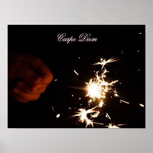 Live your life sparkling like a firework poster