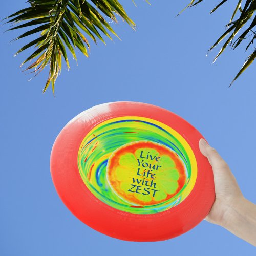 Live Your Life with Zest Psychedelic Citrus Swirl Wham_O Frisbee