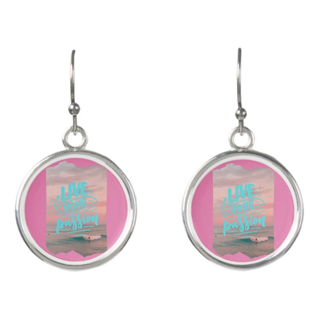 live your passion earrings (Front)