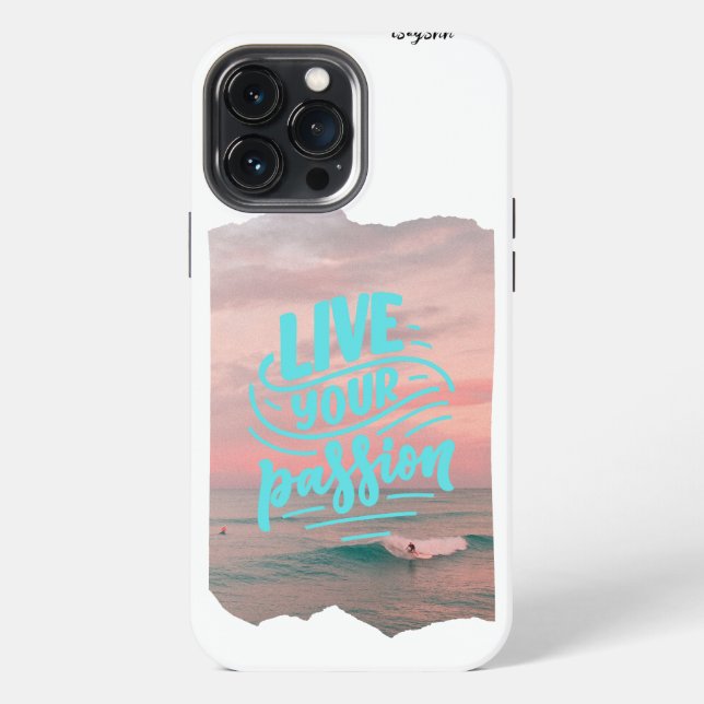 live your passion iphone case (Back)
