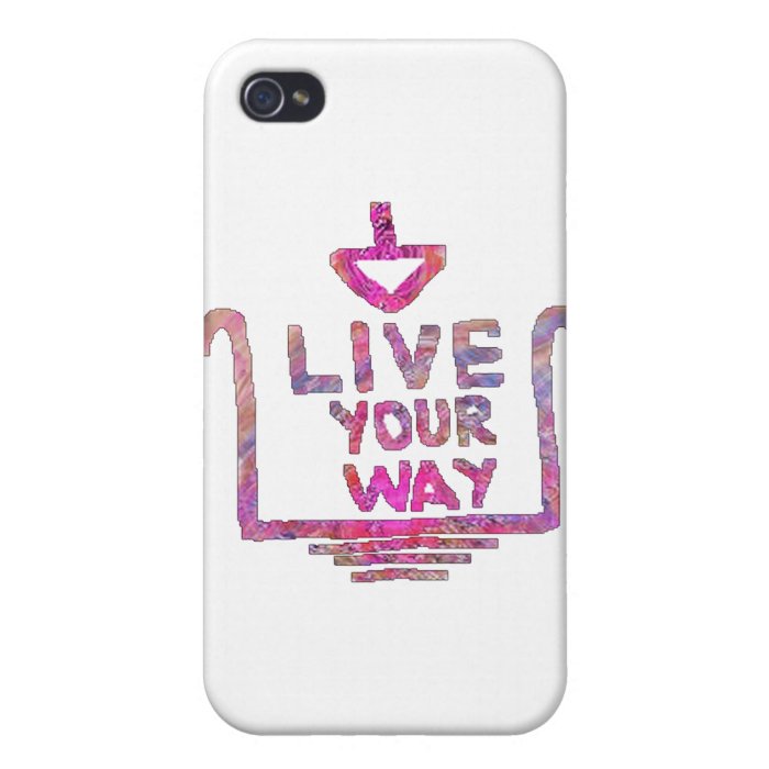 Live Your Way   Liveyourway Artistic Textcraft iPhone 4 Case