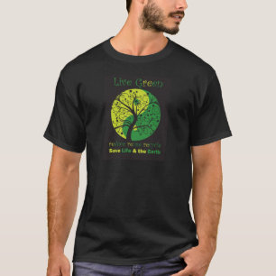 LiveGreen Black ying yang t1 T-Shirt