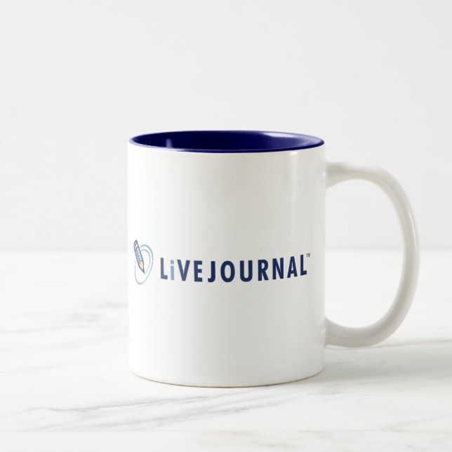 LiveJournal Logo Horizontal Two-Tone Coffee Mug (Right)