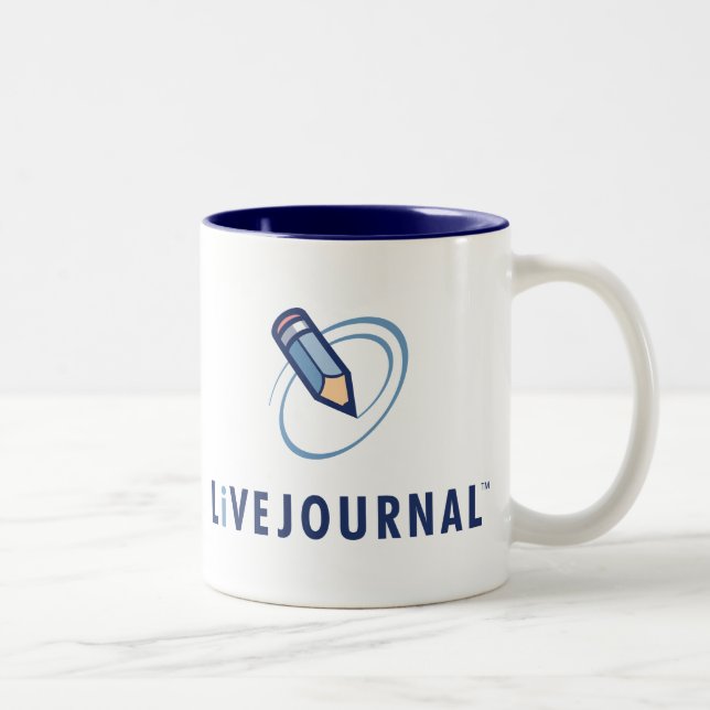 LiveJournal Logo Vertical Two-Tone Coffee Mug (Right)