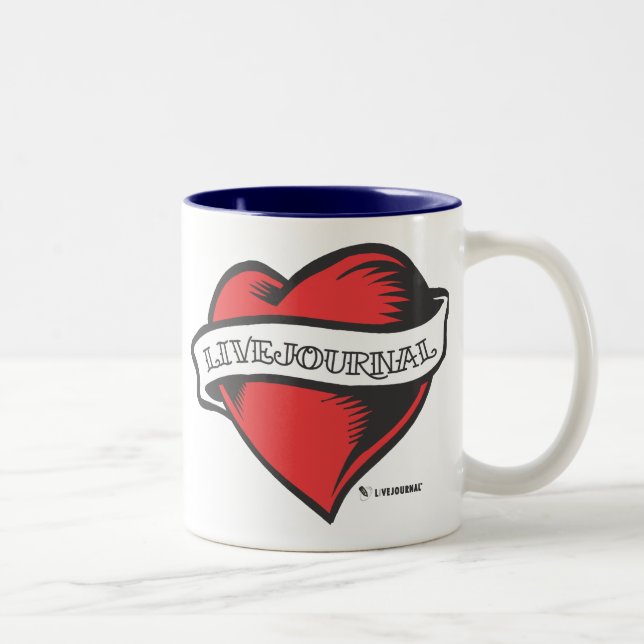 LiveJournal Tattoo Two-Tone Coffee Mug (Right)