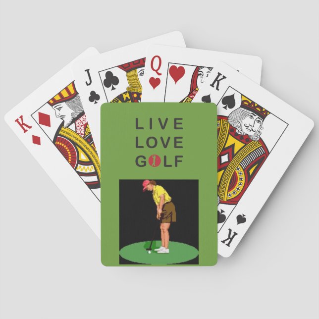 LiveLove golf Playing Cards (Back)