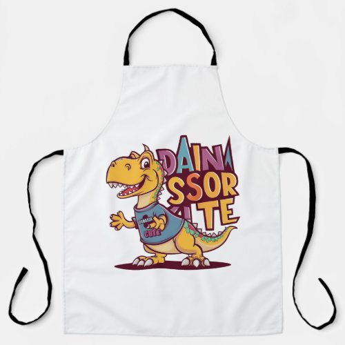 Lively and whimsical vector illustration of a chil apron