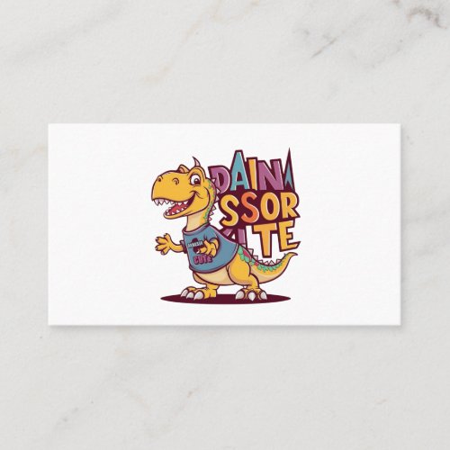 Lively and whimsical vector illustration of a chil business card